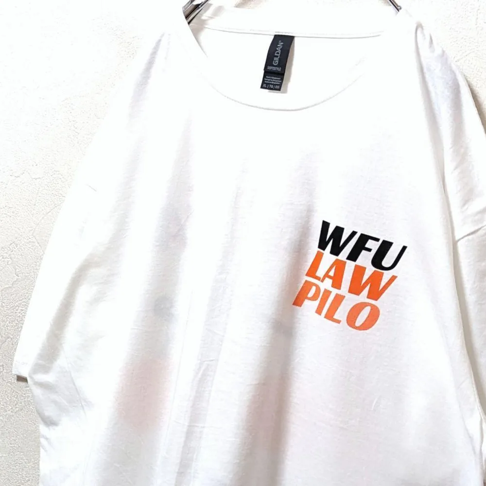 ギルダン WFU LAW PILOフォールフェス Tシャツホワイト白XL古着