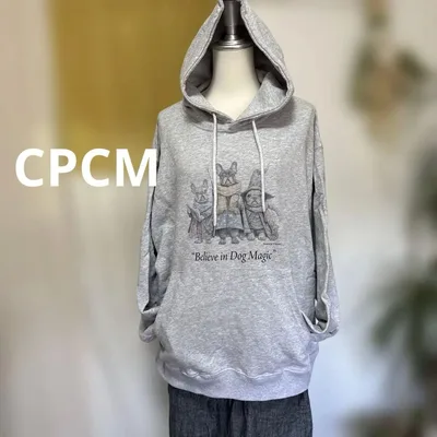CPCM Believe in Dog Magic パーカー グレー