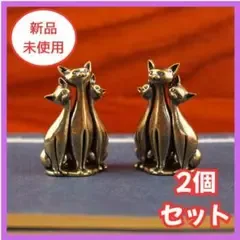 オブジェ 真鍮 アンティーク調 猫 3匹 ゴールド ネコ 置物 インテリア