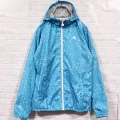 美品 adidas アディダス ブルーム 花柄 ナイロンパーカー M レディース