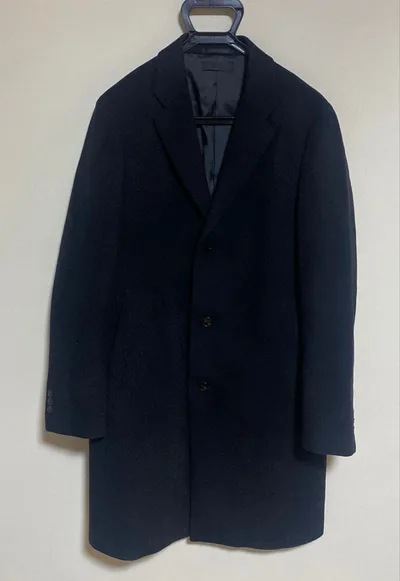 UNIQLO チェスターコート ブラック L カシミヤ混
