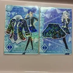 アイカツ ブラックストライプジャケット ダイヤモンドチェックスカート