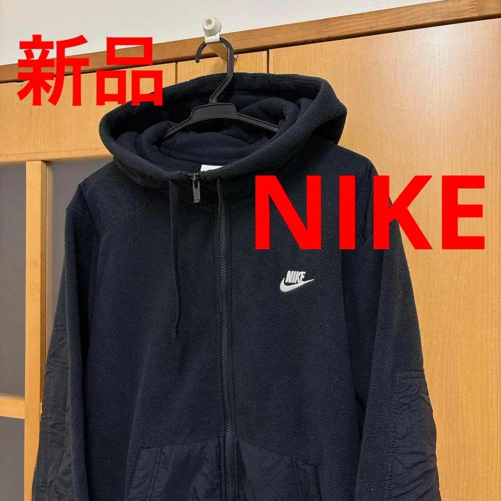 新品 NIKE フリース パーカー フルジップ ジャケット ナイキ 黒