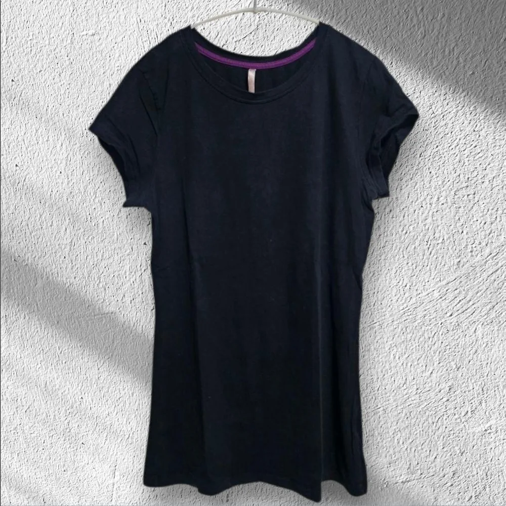 ルー21 Tシャツ XL クルーネック 半袖 無地 黒 コットン シンプル