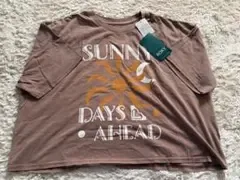 ROXY 半袖 Tシャツ ブラウン SUNNY DAYS AHEAD