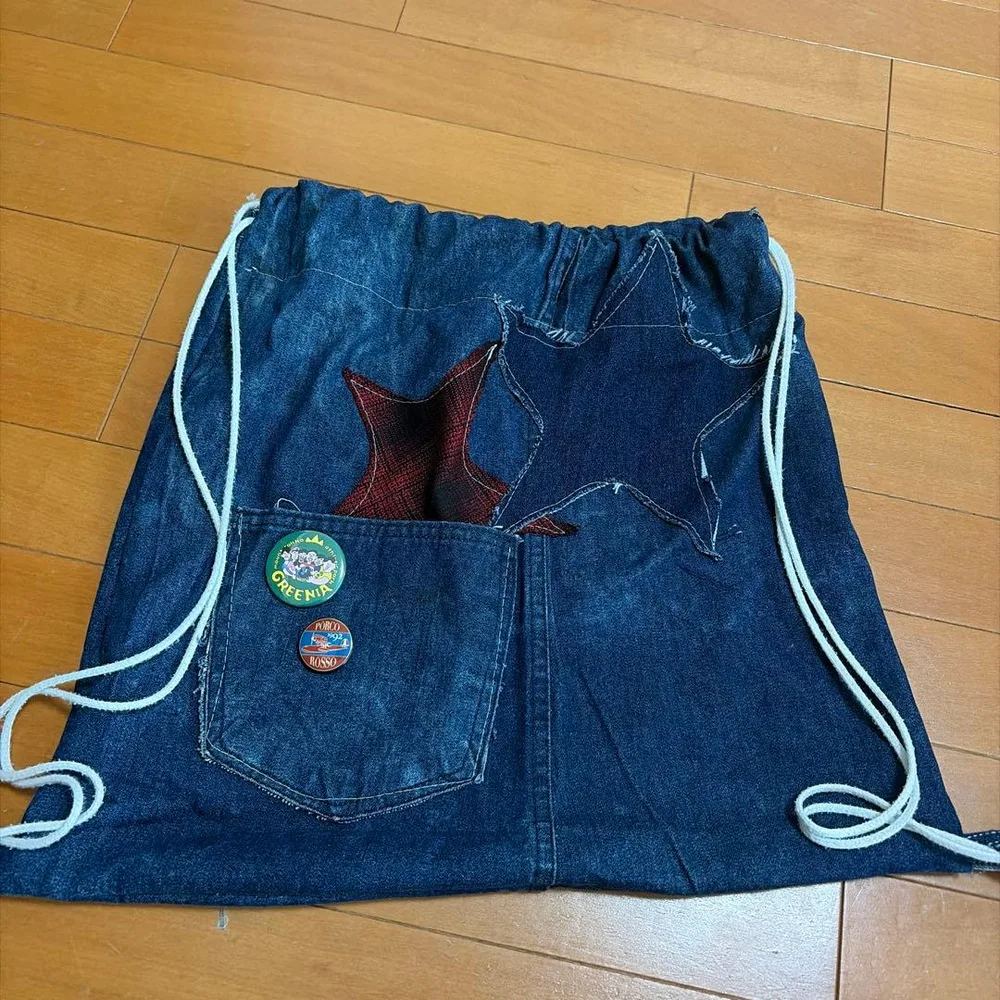ヴィンテージデニムナップバッグ リメイク