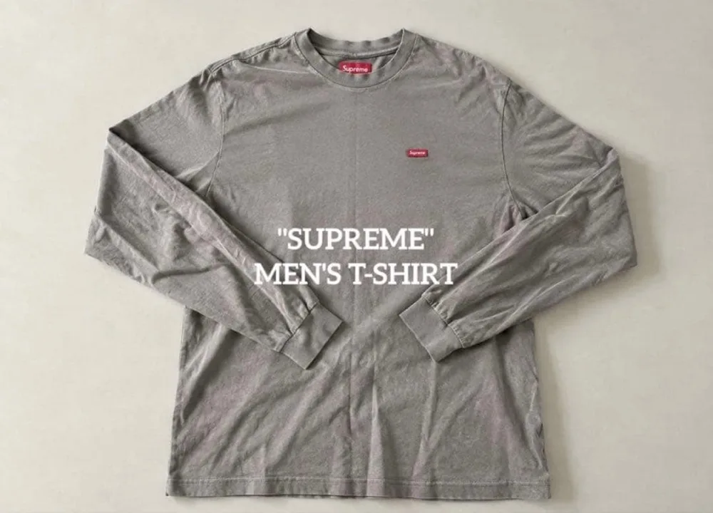 Supreme スモールボックスロゴ 長袖Tシャツ グレー M