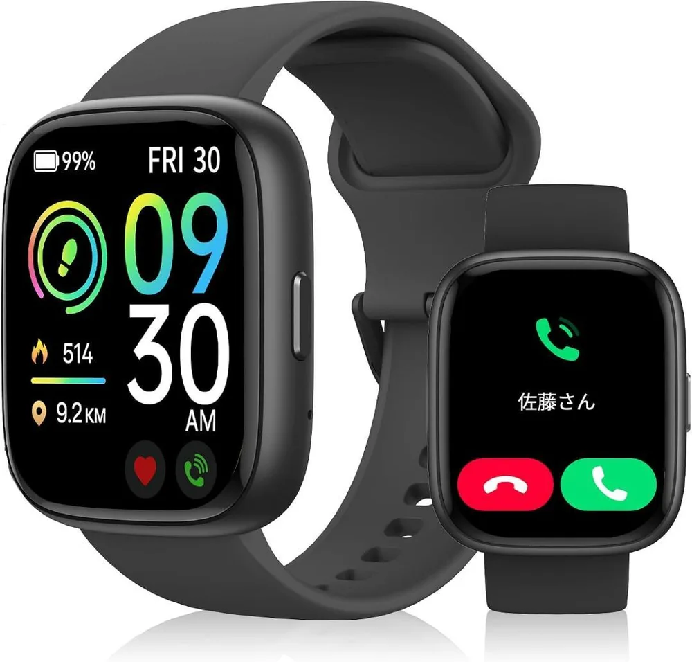 スマートウォッチ 2026モデル 1.83インチ 大画面 進化した新定番 黒