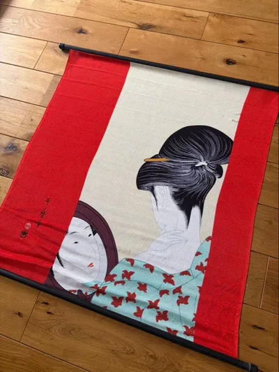 浮世絵 美人画 タペストリー Ukiyo-e Japanese Art 壁掛け