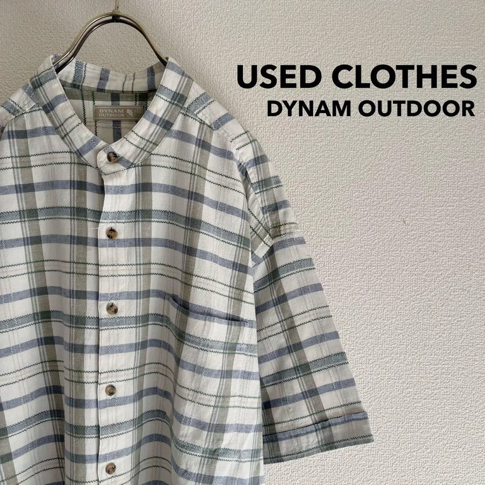 古着 “DYNAM OUTDOOR” Band Collar Shirt