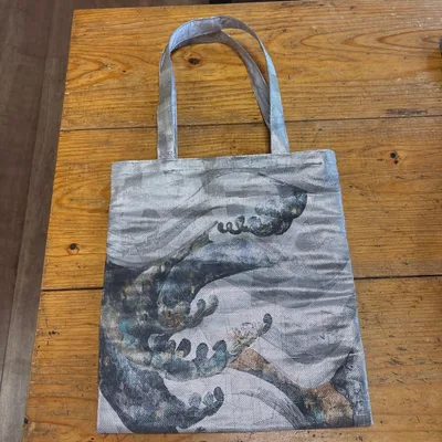 和柄 メタリック ハンドメイド バック 帯地