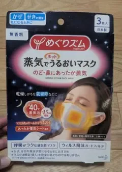 蒸気でうるおいマスク めぐりズム 3枚