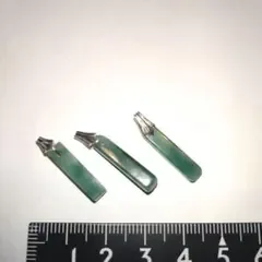 糸魚川産 翡翠 ペンダントトップ シルバー 3点セット 合計3,1g