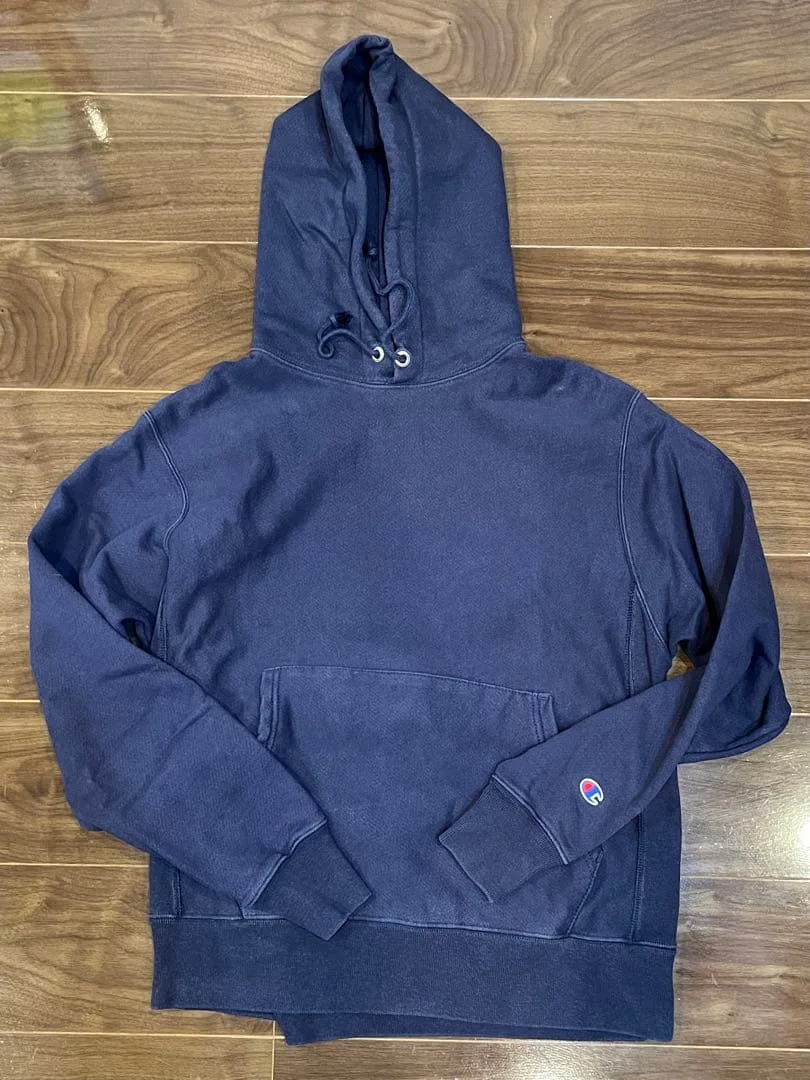 Champion リバースウィーブ パーカー ネイビー