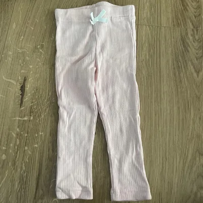 ベビー リブ レギンス ピンク 80cm