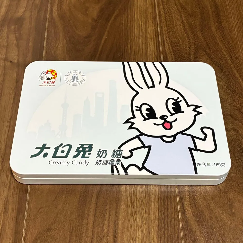 大白兎奶糖 牛乳飴 空缶 うさぎ