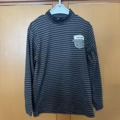 Munsingwear ゴルフウェア モックネックシャツ ボーダー M