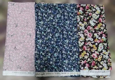 花柄プリント生地 3柄セット