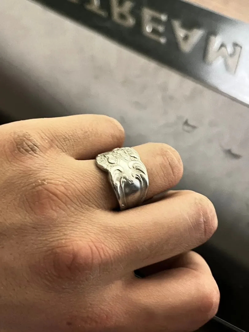 Silver spoon ring 17号