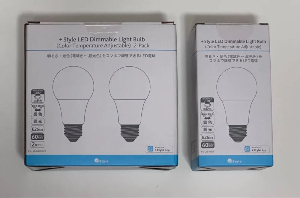 未開封 +Style スマートLED電球 E26 調光・調色 3個セット