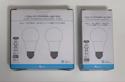 未開封 +Style スマートLED電球 E26 調光・調色 3個セット