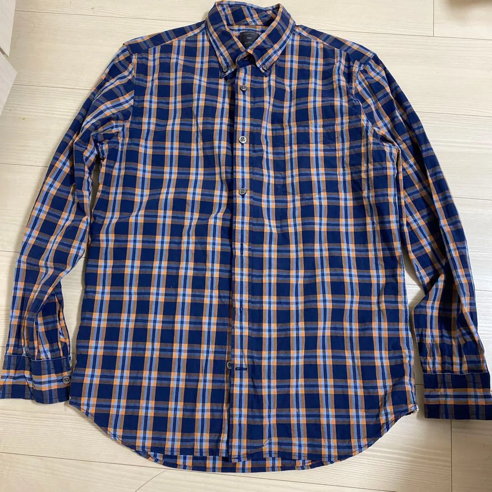 Gap チェック柄 ボタンダウンシャツ 長袖