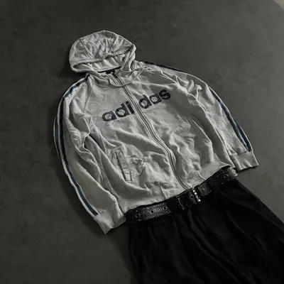 00s archive old adidas ジップパーカー y2k 短丈