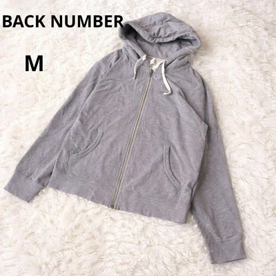 BACK NUMBER ジップパーカー グレー M メンズ 長袖