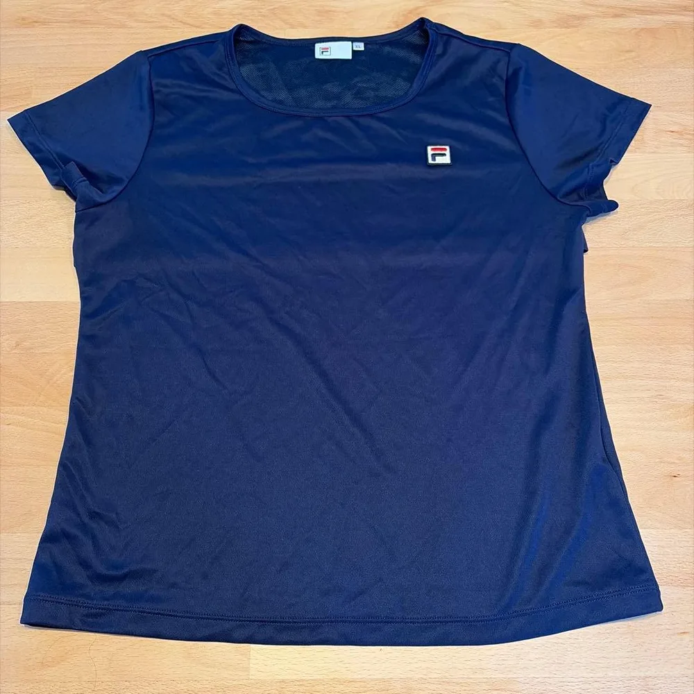 FILA テニスウェア 半袖 ネイビー XLサイズ