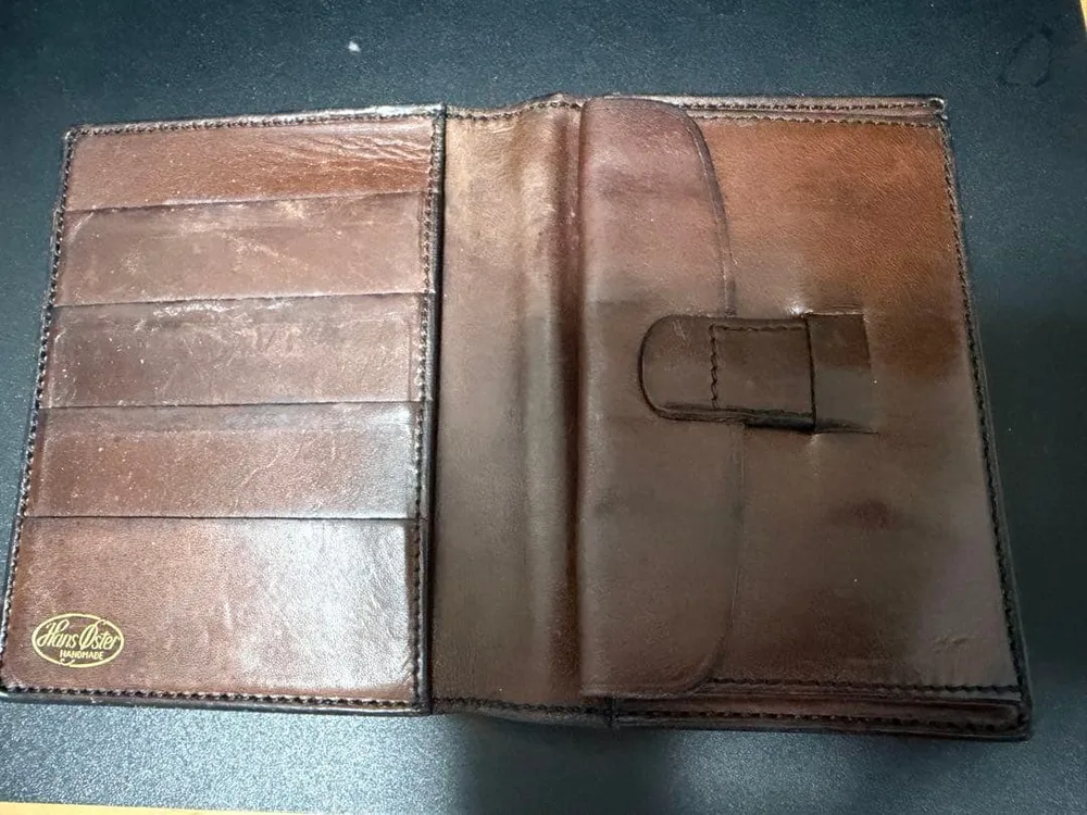 希少 Hans Oster ハンスオスター 二つ折り財布 北欧の匠 本革