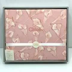 【未使用】 Chloe フラットシーツ シングル 綿100% ピンク 花柄