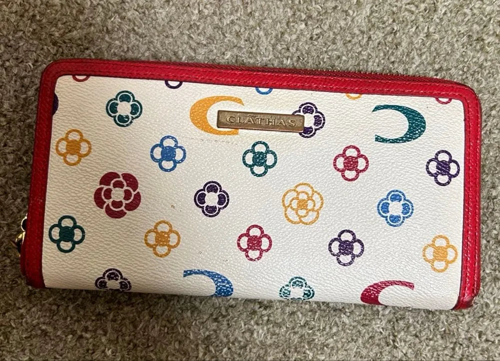 CLATHAS (クレイサス )長財布 ピンク×アイボリー