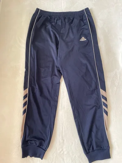 90s アディダス トラックパンツ ネイビー 万国旗タグ 2XO ビッグサイズ