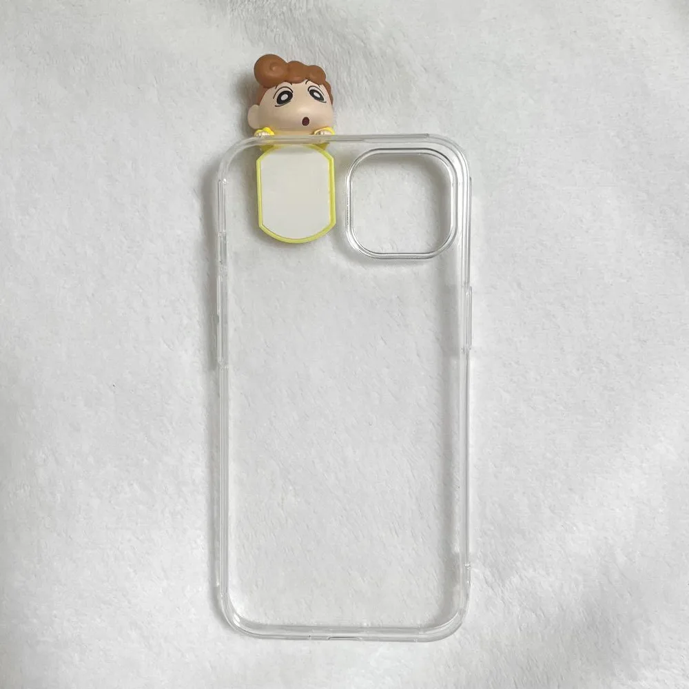 iPhone13 ケース くっつきマスコット クレヨンしんちゃん ひまわり
