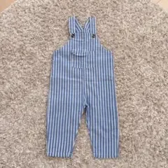 【美品】ストライプ柄 オーバーオール