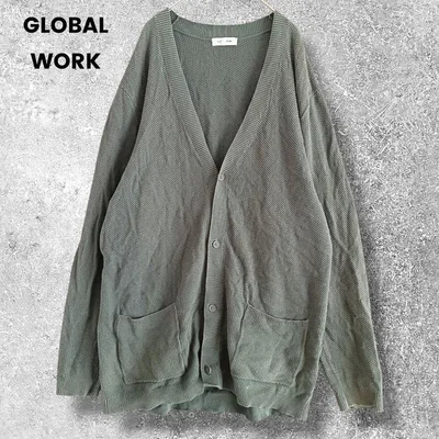 GLOBAL WORK グローバルワーク コットン カーディガン メンズ L