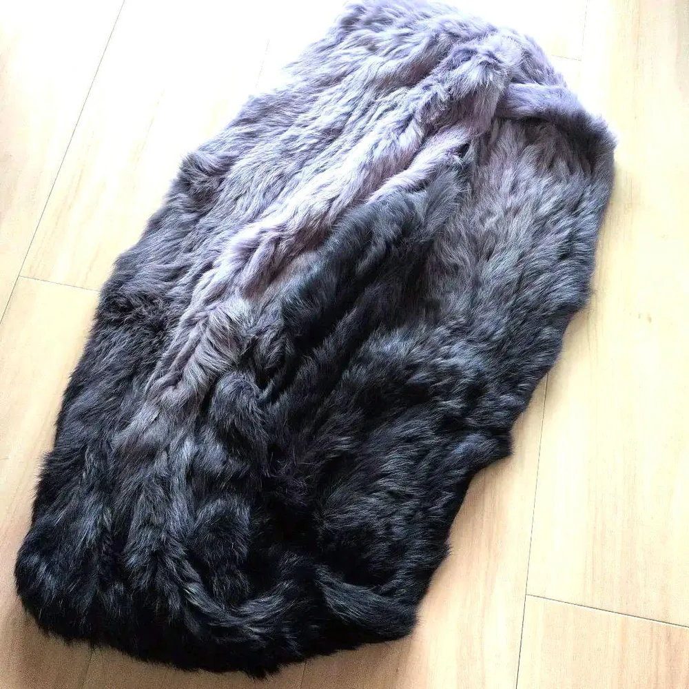 ファーマフラー グラデーション パープル ブラック