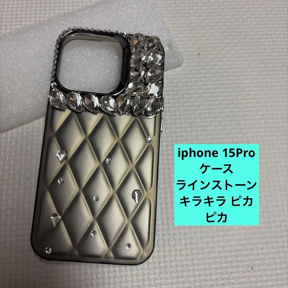 iphone 15Pro ケース ラインストーン キラキラ ピカピカ