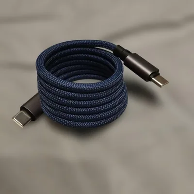 type-C to C 充電ケーブル マグネット巻き取り 1m