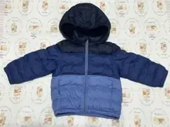 【100㎝】UNIQLO パフテックウォッシャブル フルジップパーカ ブルー