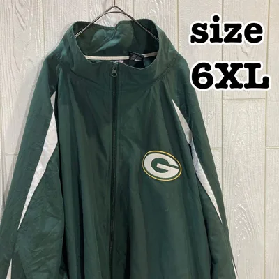 6XL NFL パッカーズ ナイロンジャケット グリーン