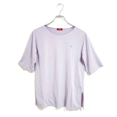 POLO 半袖 Tシャツ コットン M 紫 シンプル カットソー おでかけ