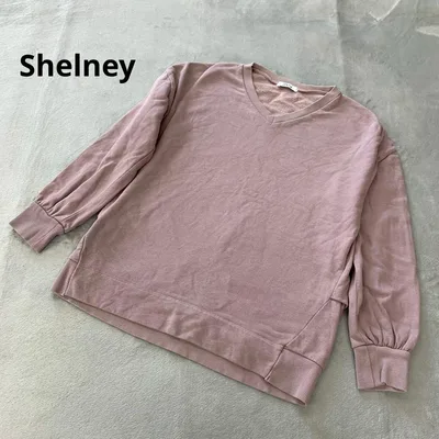 Shelney 長袖カットソー くすみピンク サイズM コットン素材