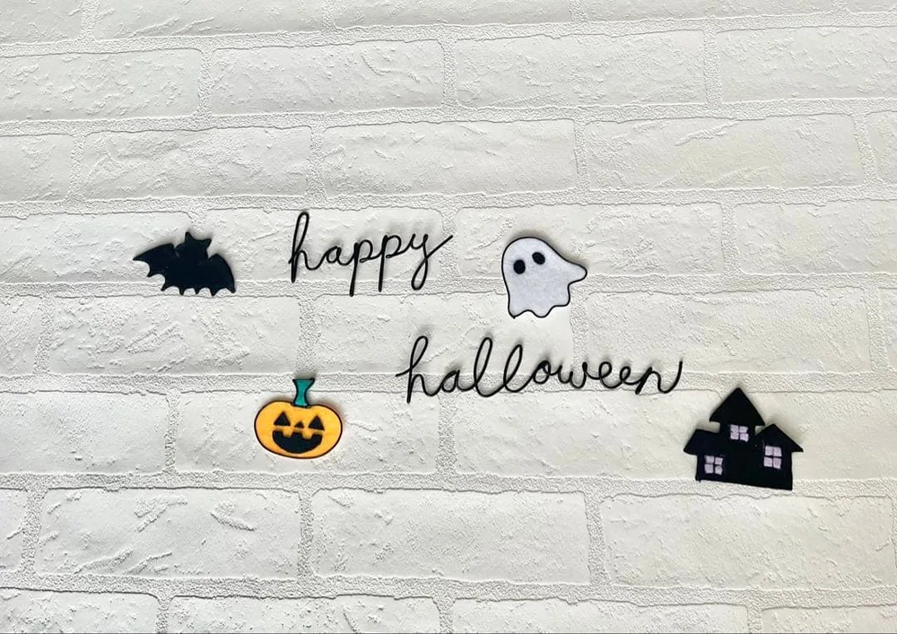 ハロウィン ワイヤーアート レターバナー