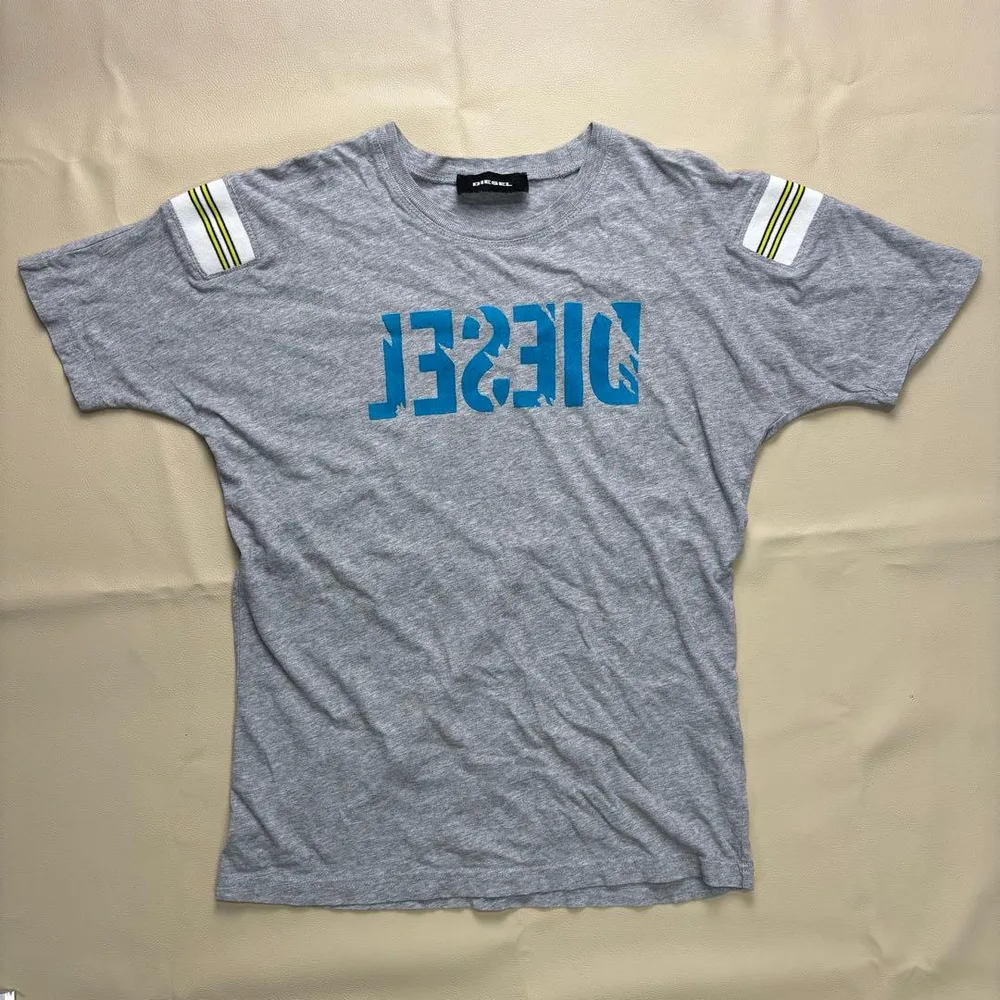 DIESEL ディーゼル ロゴ Tシャツ グレー XSサイズ