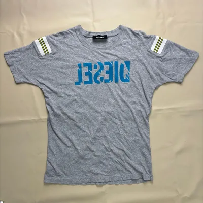 DIESEL ディーゼル ロゴ Tシャツ グレー XSサイズ