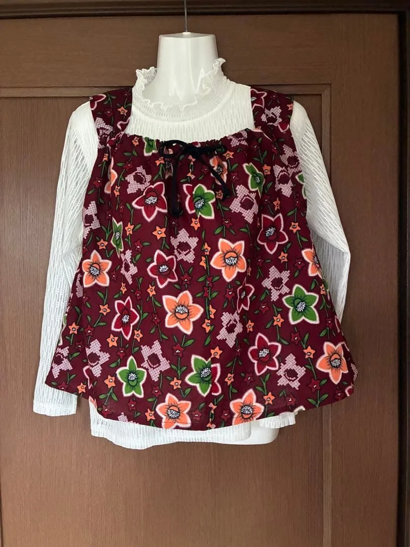 着物リメイク ハンドメイド タンクトップ ショート丈