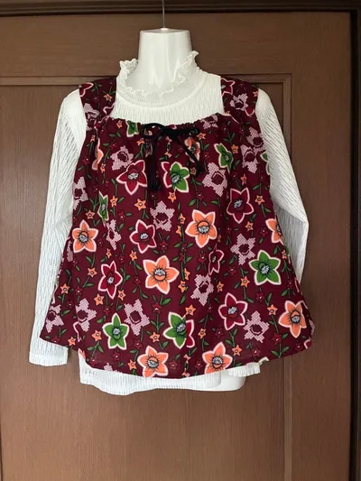 着物リメイク ハンドメイド タンクトップ ショート丈