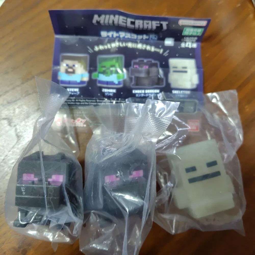 マインクラフト ライトマスコット2 エンダードラゴン2個 スケルトン