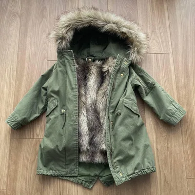 baby GAP フード付きコート モッズコートカーキ